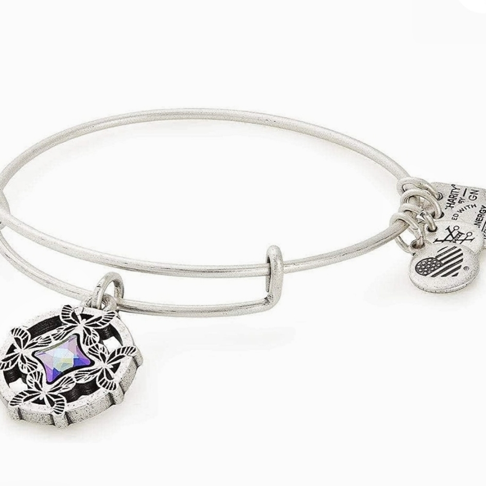 Alex & Ani Silver wings of change bracelet